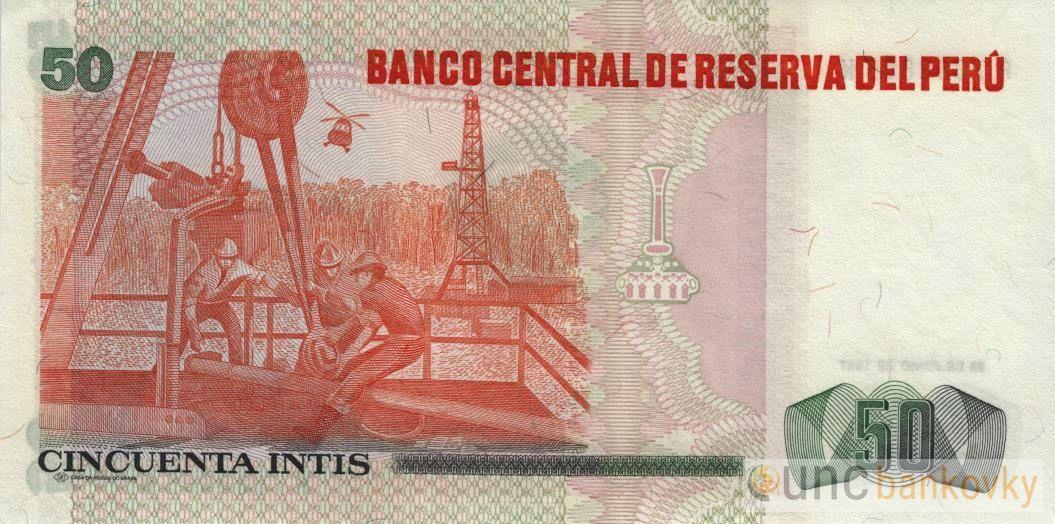 Peru 50 Intis 1987 UNC